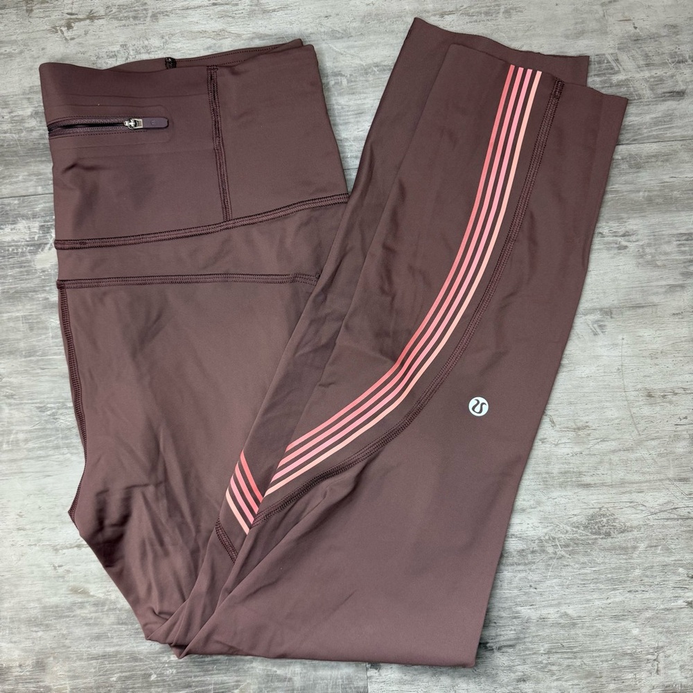 Lululemon Women's Speed Limit Crop 23" Cherry‎ Cola Size 10